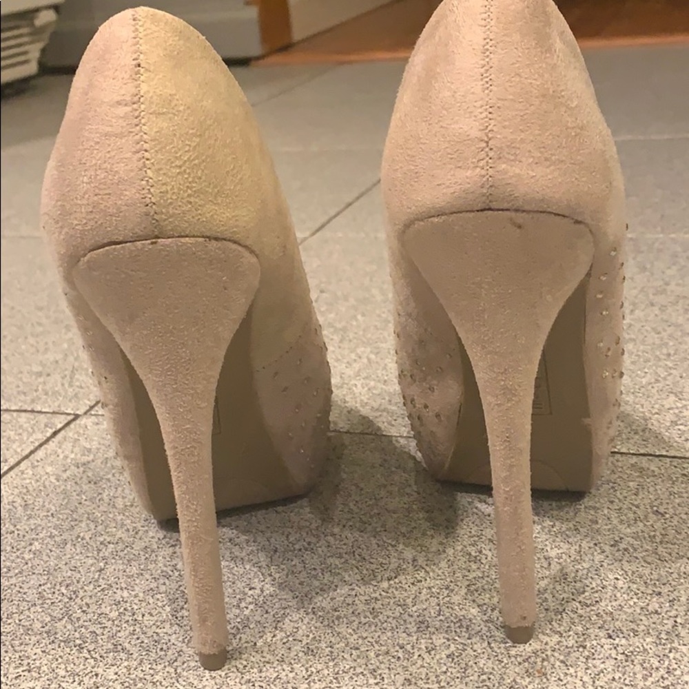 Woman’s Suede Rhinestone Heels - Picture 3 of 5